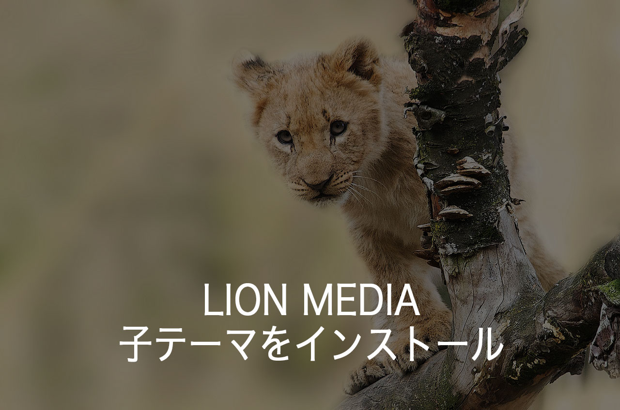 【WordPress】LION MEDIAに子テーマをインストールする方法！子テーマの活用