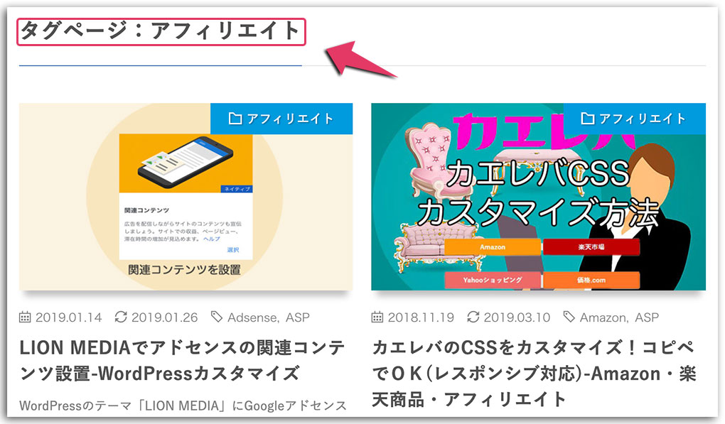 LION MEDIA カスタマイズ
