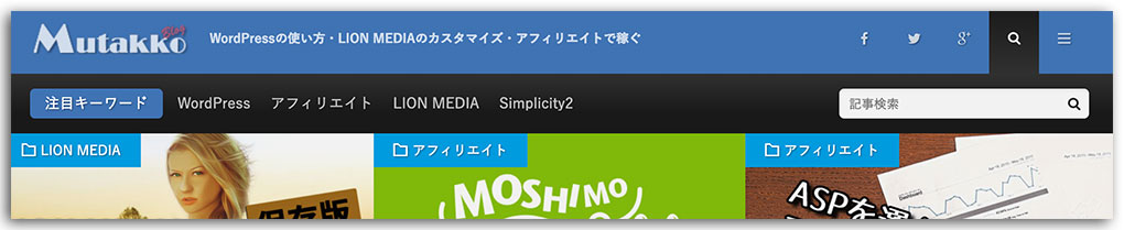 LION MEDIA カスタマイズ