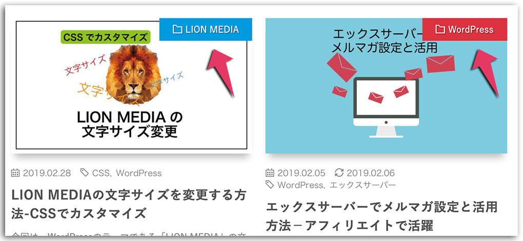 LION MEDIA カスタマイズ