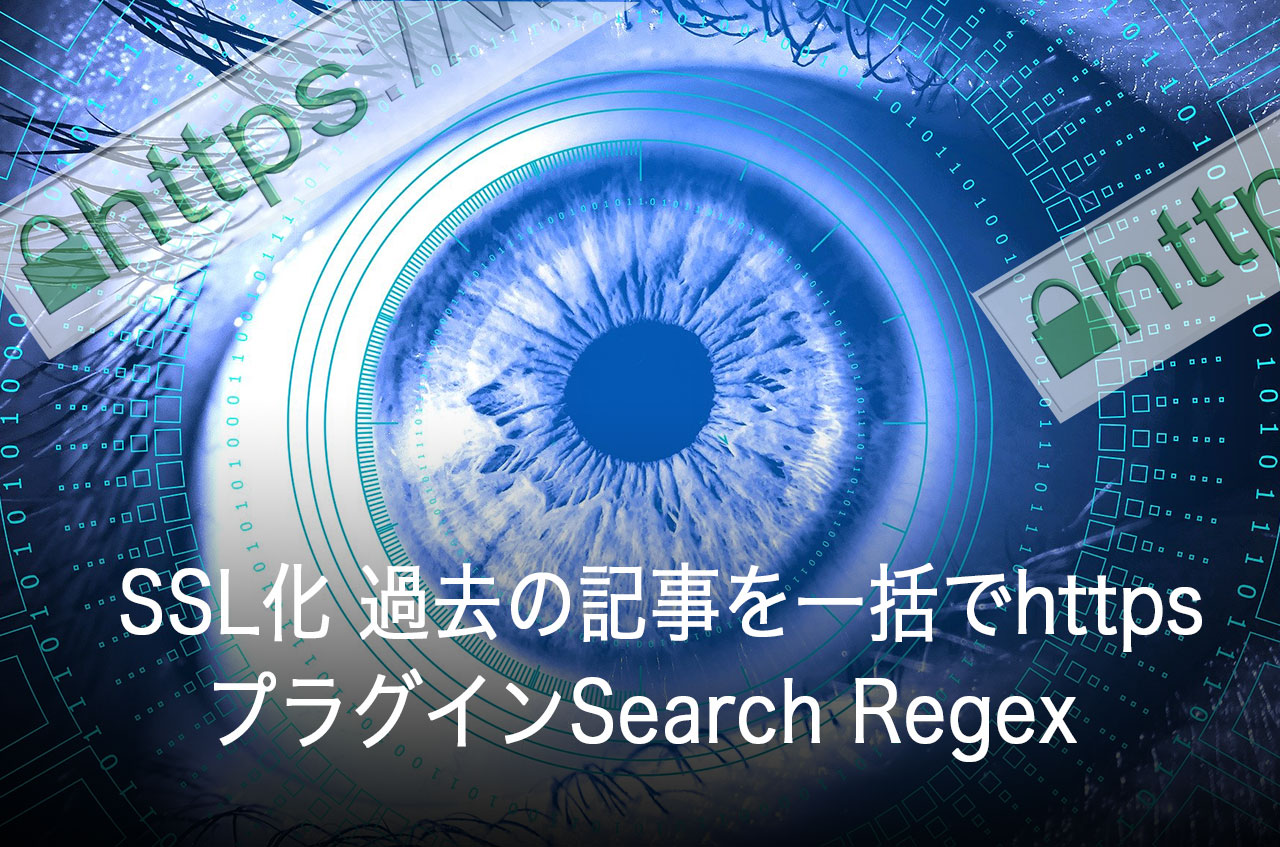 WordPressのブログをSSL化後に過去の記事を一括でhttpsに変更するプラグインSearch Regex